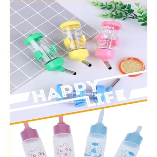 1PC 30/80ml Hamster Drinker Water Bottle Dispenser Feeder Hanging Pet Dog Guinea Pig Squirrel Rabbit Drinking Head Pipe Fountain