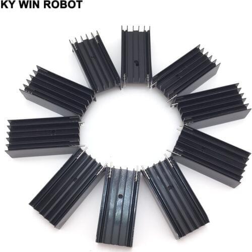 10pcs Aluminium TO-220 Heatsink TO 220 Heat Sink Transistor Radiator TO220 Cooler Cooling 23*16*50MM With 2 Pins