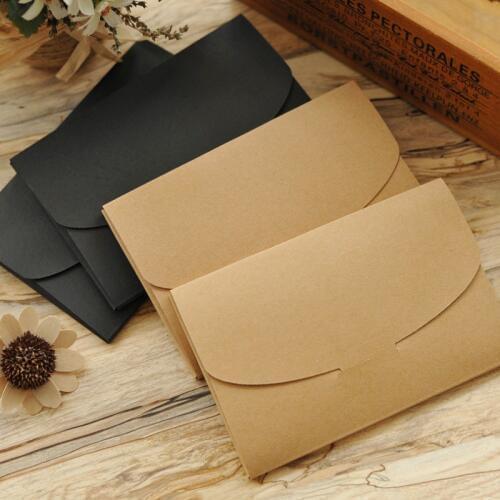 10Pcs Brown/Black Silk scarf gift paper box kraft paper envelope bag postcard packing box photo invitation card packaging boxes