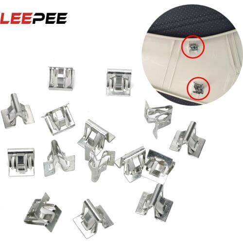 LEEPEE 15 Pieces Car Fasteners Universal Car Dashboards DVD CD Panel Interior Trim Plate Fixed Iron Clip Buckle Auto Accessories