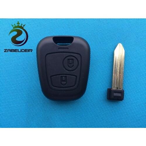 2Pcs Of New Replacement Case For Peugeot Partner Expert Boxer 2 Buttons Remote Key Blank Shell Uncut Blade No Logo Accessories