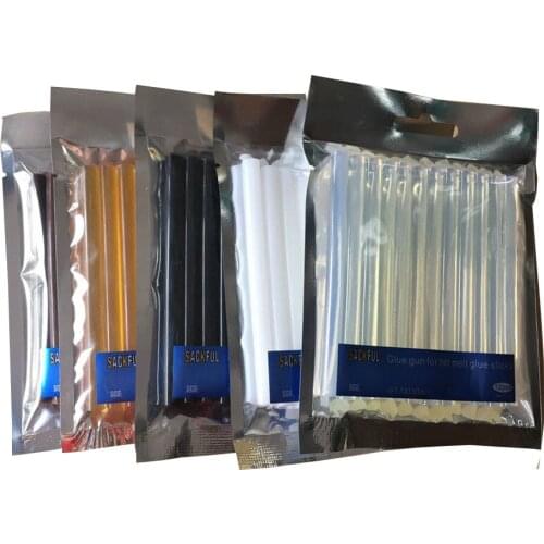 2 Packs 12pcs/pack Hot Melt Hair Extension Keratin Styling Tools Adesive Glue Sticks Black Amber Brown Transparent White