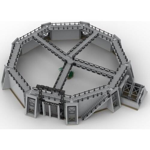 2020 technology building block Velociraptor cage DIY structure assembly education toy gift MOC-47540