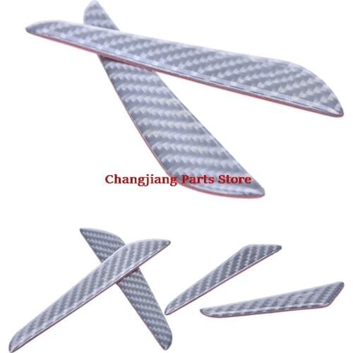 4pcs 2017 ar Door Protector Fiber Door side Edge Protection Guards Stickers for Every car Carbon fiber