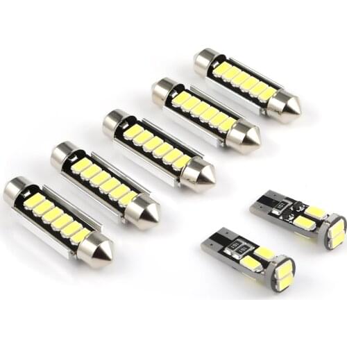 7pcs Perfect White Canbus LED Interior Lamp Indoor Map Dome Light Bulb Kit for VW T4 1996-2003