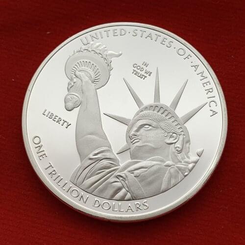 American Statue of Liberty Silver Plated Commemorative Collectible Coin Gift Lucky Challenge Coin