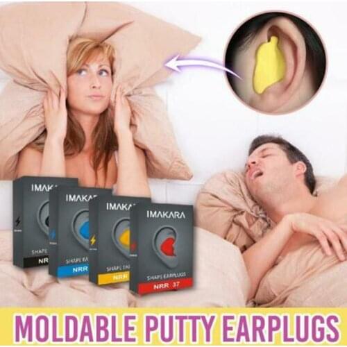 1 Pair Earplugs for Sleeping Soundproofing Soft Silicone Anti-noise Moldable Shaped 100% Fit Better Noise Reduction Effect