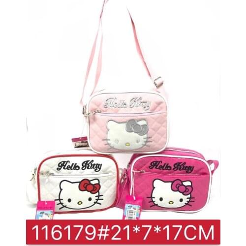 Pupils cute hello kitty PU shiny shoulder bag girl 3-10 years old cartoon children messenger bag