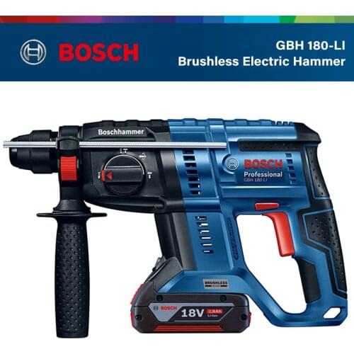 Bosch GBH 180-LI New Lithium Brushless Electric Hammer 18V Lithium Rechargeable Three-function Electric Hammer 2.0Ah Battery