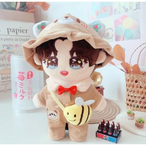 20CM Star Sean Xiao EXO YiBo Doll Baby Clothing Satchel one-piece garment hat necktie Doll Clothes Accessories Gift