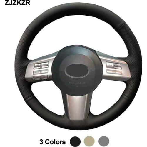 Hand Sewing Car Steering-Wheel Cover Wrap Black Beige Gray Volant For Subaru Outback 2010 2011 2012 Legacy 2009 2010 2011 2012
