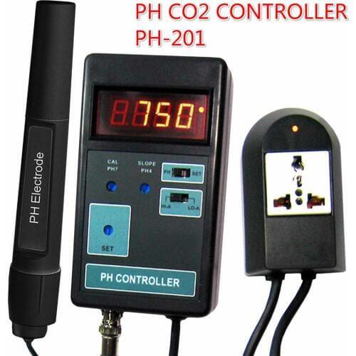Digital LCD Display PH CO2 Controller Meter Aquarium Fish Tank 0.00~14.00PH Range + Switched Socket 110V / 220V