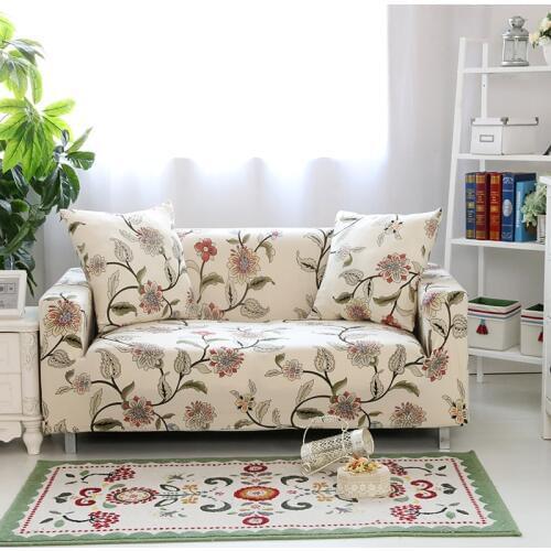 Floral Printing Stretch Elastic sofa cover cotton sofa towel Slip-resistant sofa covers for living room fully-wrapped anti-dust