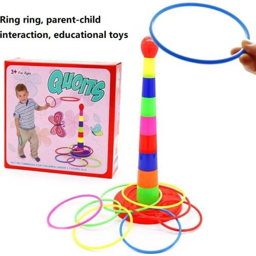 Childrens Jenga Ring Toys Educational Parent-child Throwing Ring Childrens Sports Toys