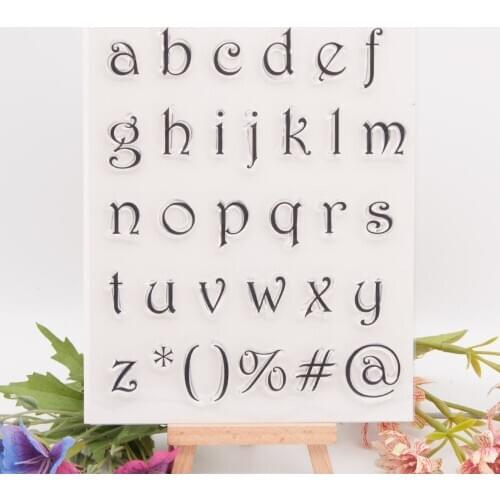 Diy Vintage Transparent Silicone Rubber Standard Stamp for Scrapbooking Clear Stamps Card Making Stamps Alphabet