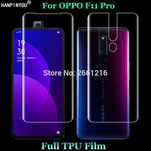 For OPPO F11 Pro 6.5" 2 Pcs = Front + Back Slim Full Cover Soft TPU Film Explosion-proof Screen Protector (Not Tempered Glass)