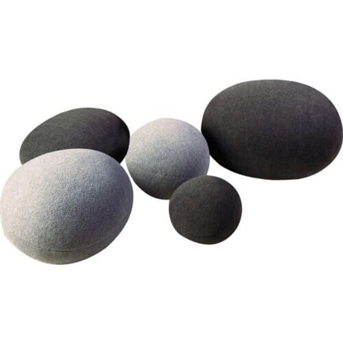 Dorimytrader DIY Natural Cobblestone Cushion 6pcs LOT Huge Plush Emulational Stone Pillow Livingroom Decoration Kids Toy DY61088