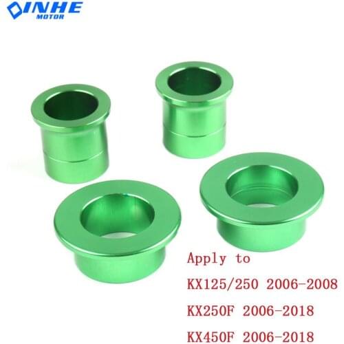 Kawasaki CNC Billet Aluminum Front Rear Wheel Hub Spacers Sets For KX125 KX250 KXF250 KXF450 Off Road Motorcycles