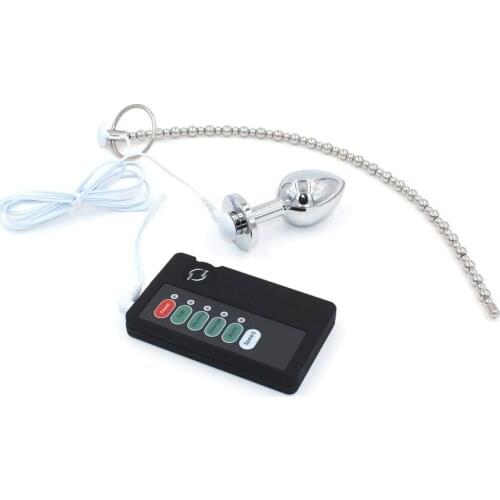 Metal Anal shock pulse therapy massage anal plug adult sex sexual health toys Drop shipping