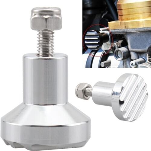 Motorcycle Aluminum Chrome Fluted Carburetor Choke Knob For Triumph Scrambler Thruxton 900 Bonneville T100 SE Speedmaster