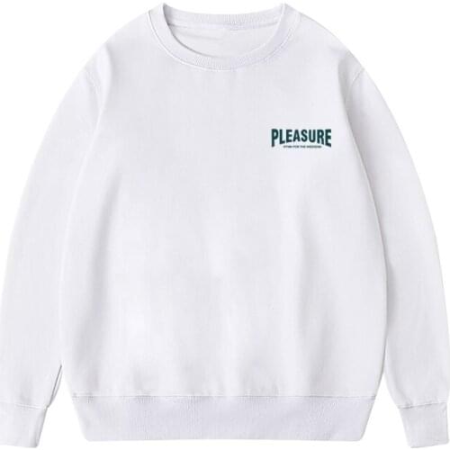 Pleasure Letter Sweatshirts Men Round Neck Hoodies Cotton Streetwear Homme Clothes Casual Fashion Pullovers Sweatshirt Wholesale