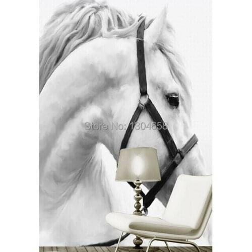 Custom large contemporary and contracted murals, horsehead wallpaper, the sitting room the porch TV wall contact paper