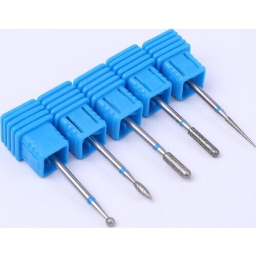 5pcs/set Diamond Bits Cutter Mill Manicure Set Milling Nail Drill Bit For Electric Nail Drill Machine Burr Grinder Nail Remover