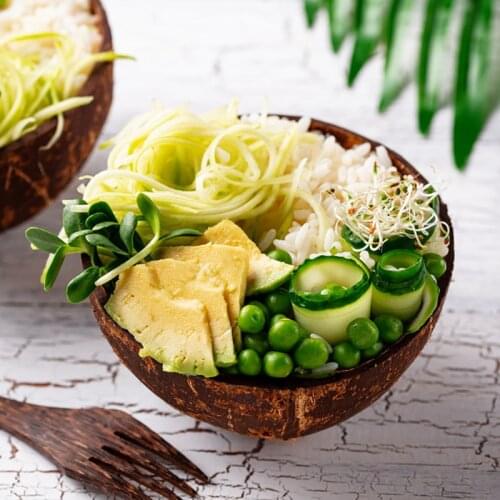 Natural coconut bowl,imported from Vietnam 100% pure, suitable for eating and drinking porridge oatmeal fruit salad ramen snack