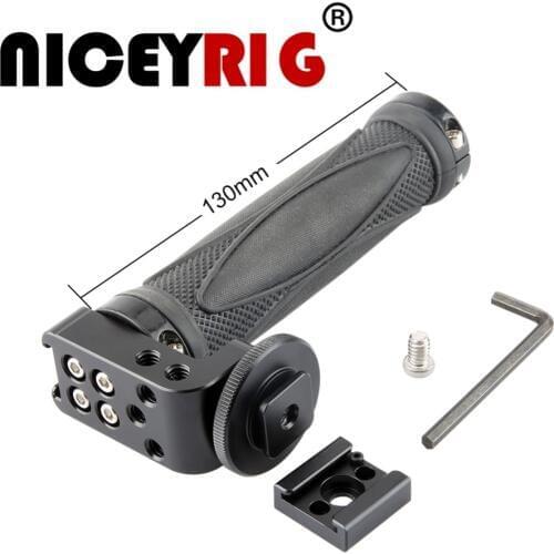 NICEYRIG Hot Shoe Handle Cheese Top Handle Grip Quick Release Mount Accessories DSLR Camera Rig with a Standard Shoe Rail Mount