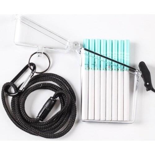 New Waterproof Box Ins Transparent Plastic Cigarette Case Box Fashion Hard Shell Waterproof Business Card Case Storage Case