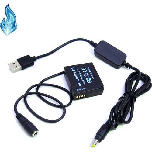 BLE9 DMW DCC11 + 8.7V Cable Fit Power Bank for Panasonic Lumix Camera DMC GF6 GF5 GF3 GF3K GX7 S6 S6K GX80 GX85 LX100 ZS110 TZ80