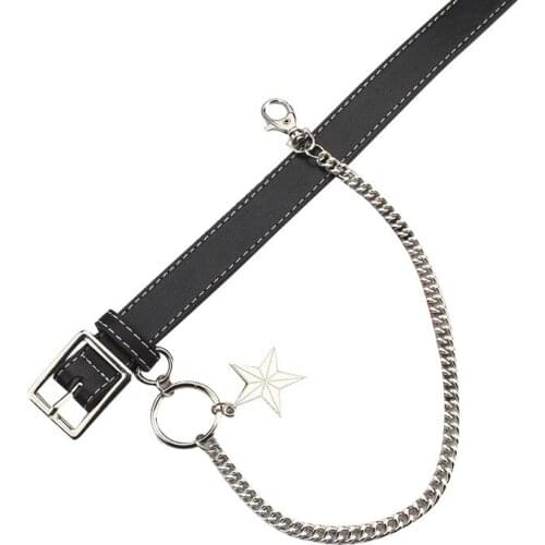 PU leather pin buckle waist strap belt for Women Fashion hip-hop Punk Chain ladies jeans trousers Waistband decorative accessory