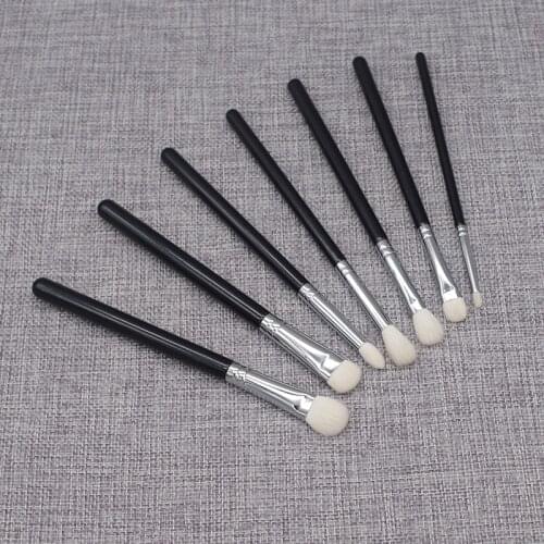 Professional Handmade Make Up Brush Kit 7pcs Eye Shadow Blending Brush Cosmetic Tools Soft Saikoho Goat Hair Makeup Brushes Set