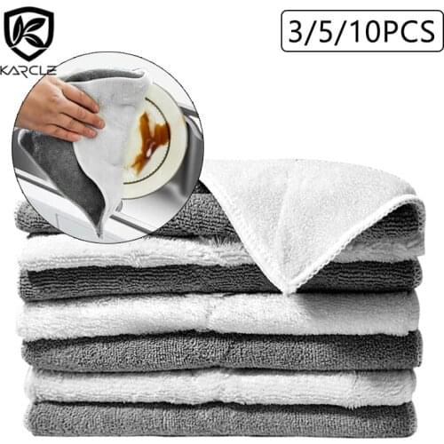 3/5/10pcs Microfiber Car Detailing Towel Car Care Cleaning Cloth Absorbent Car Wash Cloth Home Car Furniture Cleaning 28*28CM