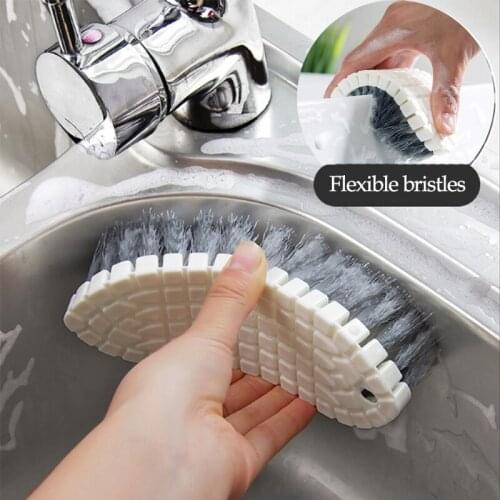 Kitchen Cleaning Brush Flexible Sponge Bathtub Brush Pool Ceramic Cleaning Tools Knife Pan Pot Cleaner Corner Floor Brush