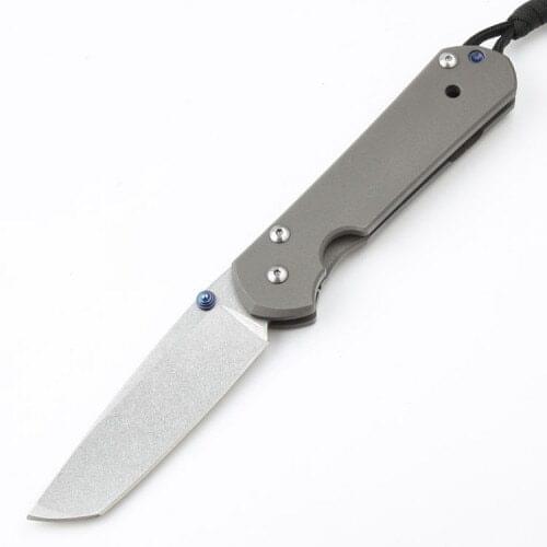 Titanium handle Folding knife hunting tactical portable pocket survival camping knife Self-defense gift knives EDC tools