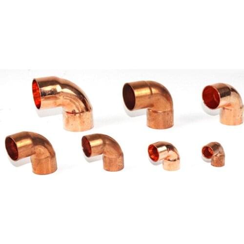 35mm Inner Dia x1.1mm Thickness Scoket Weld Copper End Feed 90 Deg Elbow Coupler Plumbing Fitting Water Gas Oil