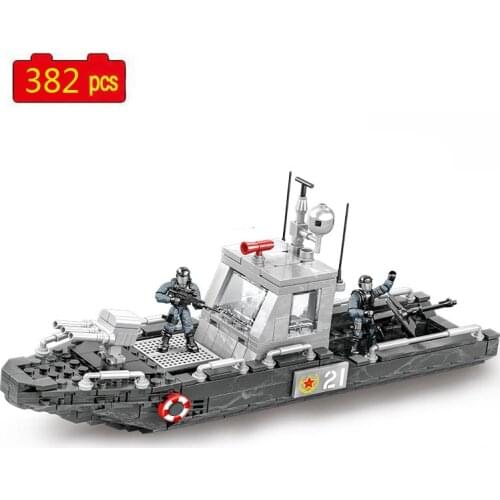 WW2 Military Series World War II Type 054A Frigate Soldier Sailor Police DIY Model Building Blocks Bricks Toys Gifts