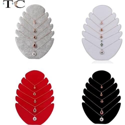 High-grade Velvet Necklace Display Stand Jewelry Showing Board Pendant Organizer for Jewellry Store Display Stand