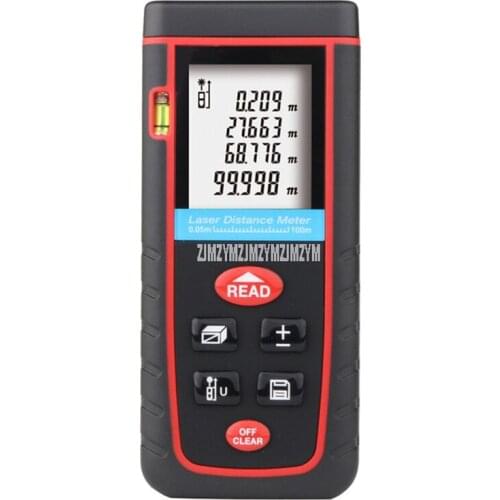 S100 100M High Accuracy Laser Distance Meter Rangefinder Digital Laser Range Finder Distance/Area/Volume Build Measure Test Tool