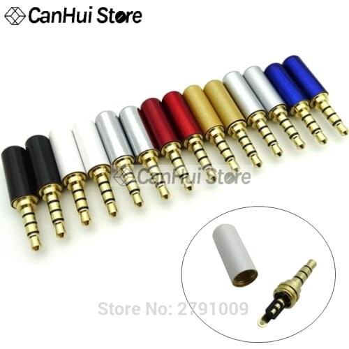 1PCS High quality 3.5mm Plug Audio Jack 4Pole Gold-plated Earphone Adapter For DIY Stereo Headset Earphone/Repair Earphone