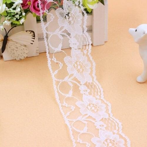 1yard Flower Embroidered Lace Edge Trim Ribbon Wedding Applique DIY Sewing Craft
