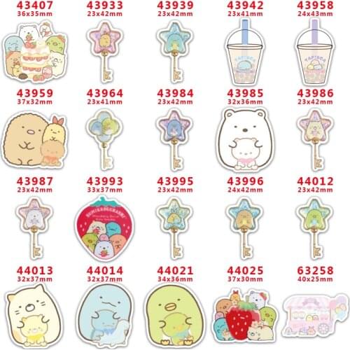 10 pcs Sumikko Gurashi Resin Flatback for Hair Bows Planar Resin Crafts Custom Resin for DIY Phone Decorations PR43407
