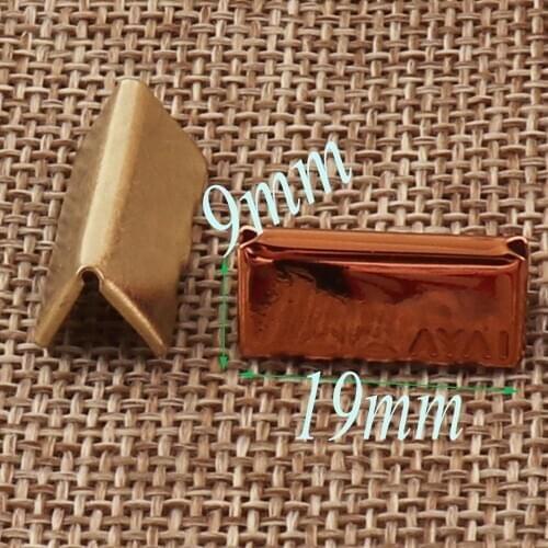 100pcs Clips-19mm-Gold/Rose Gold Smooth Fastener Crimp Bracelet Jewelry Making Webbing Leather Stringing