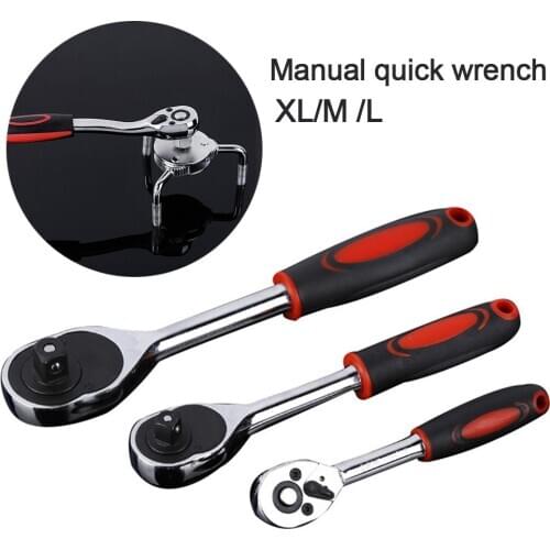 24 Teeth Chrome Steel Quick Release High Torque Drive Swivel Ratchet Wrench Reparing Tool Wide Used Hand Tools