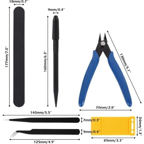 50LB 13PCS Auxiliary Rib Tool Series, Professional Modeler Basic Tools for gundam Car Model Building Repairing and Fixing