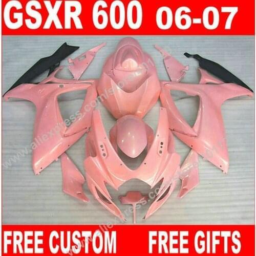 7 gifts Fairings for flat black pink 2006 2007 bodywork SUZUKI GSXR 600 750 motorcycle K6 BACARDI GSXR600 GSXR750 kit moto TV67