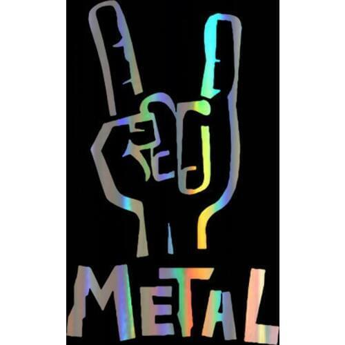 Car Sticker 3D 7.6CM*12.1CM Heavy Metal Sticker Vinyl Decal Electric Bass Guitar Rock Funny Car Vinyl Laser Car Styling