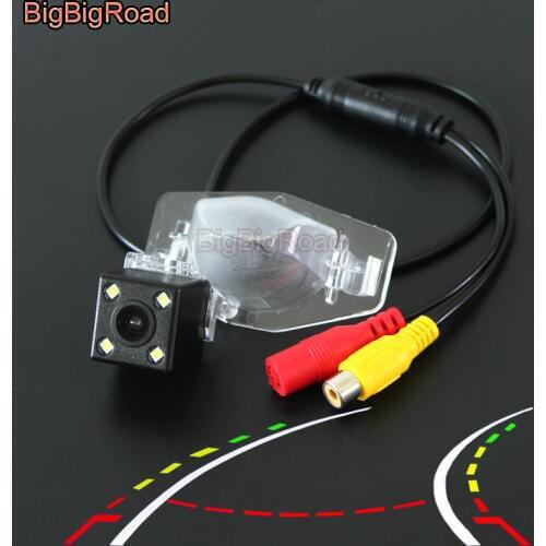 BigBigRoad Car Intelligent Dynamic Trajectory Tracks Rear View CCD Camera For honda crv cr-v Stream fit Crosstour 2002-2014 HR-V