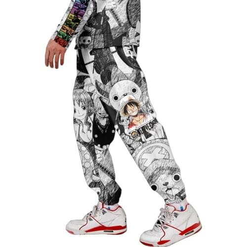 3D Print ONE PIECE Pants Men/Women Sweatpants Harajuku Cartoon Monkey D. Luffy Roronoa Zoro Print Trousers Fitness Joggers Pants